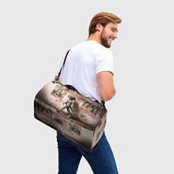 Сумки спортивные Пришелец в костюме в полосочку, цвет: 3D-принт — фото 2