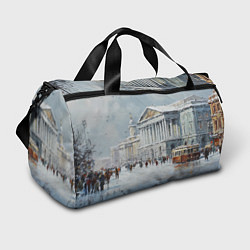 Спортивная сумка Зимний Питер красками