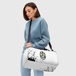Сумки спортивные Ювентус черные краски всплеск, цвет: 3D-принт — фото 2