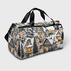 Спортивная сумка Объемные новогодние дома