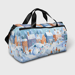 Спортивная сумка Предновогодний день во дворе