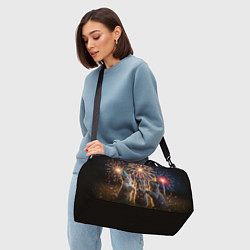 Сумки спортивные Праздничные коты, цвет: 3D-принт — фото 2