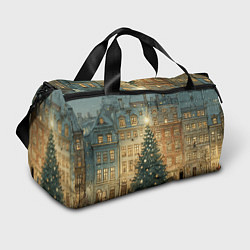 Спортивная сумка Новогодний старый город