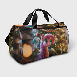 Спортивная сумка Милая лошадка с розовой гривой