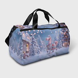 Спортивная сумка Новогодняя милая лошадка