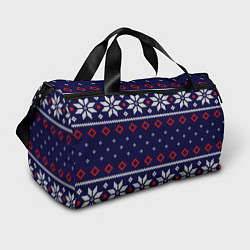 Сумки спортивные Вязаный новогодний узор, цвет: 3D-принт
