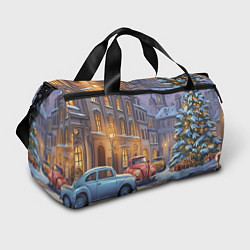 Спортивная сумка Новогодний снежный двор