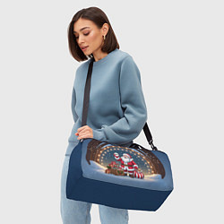 Сумки спортивные Санта с мешком подарков, цвет: 3D-принт — фото 2