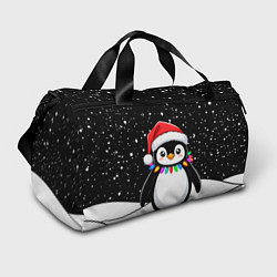 Спортивная сумка Пингвин в шапке Санты