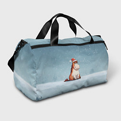 Спортивная сумка Лошадь сидит на снегу