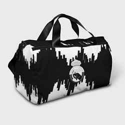 Спортивная сумка Реал Мадрид белая геометрия