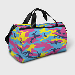 Спортивная сумка Камуфляж: голубой/розовый/желтый