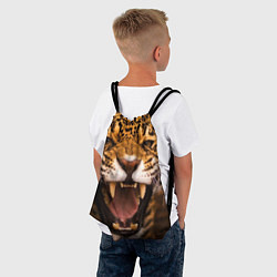 Рюкзак-мешок Ярость леопарда, цвет: 3D-принт — фото 2
