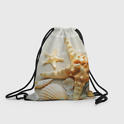 Рюкзак-мешок Морские ракушки, цвет: 3D-принт