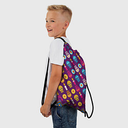 Рюкзак-мешок Черепа и свечки, цвет: 3D-принт — фото 2