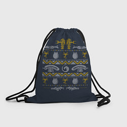 Рюкзак-мешок Новогодний свитер Чужой, цвет: 3D-принт