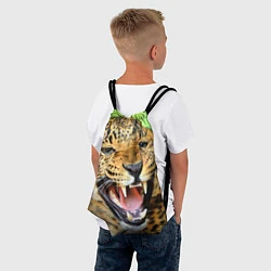 Рюкзак-мешок Свирепый леопард, цвет: 3D-принт — фото 2