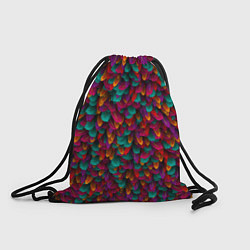 Рюкзак-мешок Разноцветные перья, цвет: 3D-принт