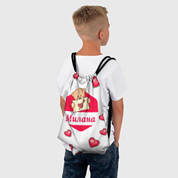 Рюкзак-мешок Влюбленная Милана, цвет: 3D-принт — фото 2