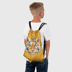 Рюкзак-мешок Геометрический тигр, цвет: 3D-принт — фото 2