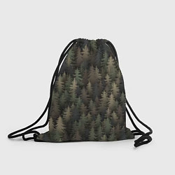 Рюкзак-мешок Лесной камуфляж, цвет: 3D-принт