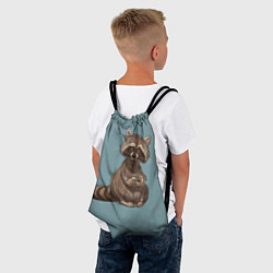 Рюкзак-мешок Няшный енотик, цвет: 3D-принт — фото 2