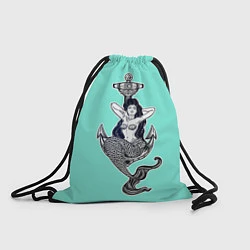 Рюкзак-мешок Mermaid blue, цвет: 3D-принт