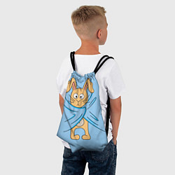 Рюкзак-мешок Стеснительный кролик, цвет: 3D-принт — фото 2