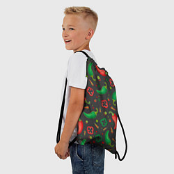 Рюкзак-мешок Перчики, цвет: 3D-принт — фото 2