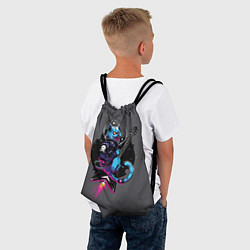Рюкзак-мешок Дьявольский рок, цвет: 3D-принт — фото 2