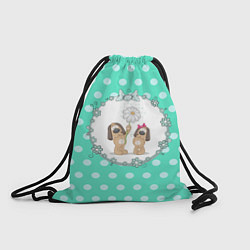 Рюкзак-мешок Нежные собачки, цвет: 3D-принт