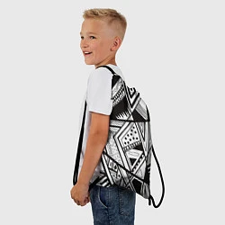 Рюкзак-мешок Black and white, цвет: 3D-принт — фото 2