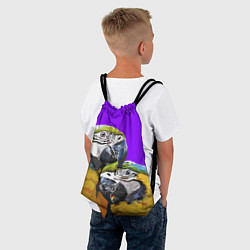 Рюкзак-мешок Попугайчики, цвет: 3D-принт — фото 2