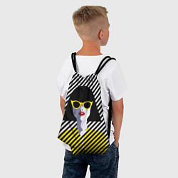 Рюкзак-мешок Pop art girl, цвет: 3D-принт — фото 2