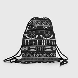Рюкзак-мешок Black and White ethnic, цвет: 3D-принт
