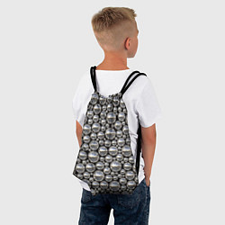 Рюкзак-мешок Серебряные шары, цвет: 3D-принт — фото 2