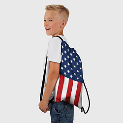 Рюкзак-мешок Флаг США, цвет: 3D-принт — фото 2