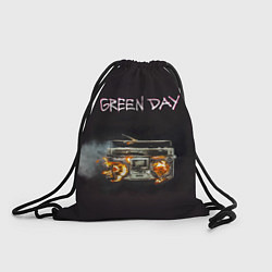 Рюкзак-мешок Green Day магнитофон в огне, цвет: 3D-принт