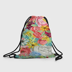 Рюкзак-мешок Букет цветов, цвет: 3D-принт