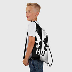 Рюкзак-мешок HU: Black & White, цвет: 3D-принт — фото 2