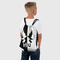 Рюкзак-мешок HU: Black & White, цвет: 3D-принт — фото 2