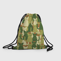 Мешок для обуви Камуфляж- зелёные кошки