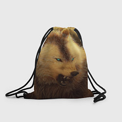 Рюкзак-мешок Волчий оскал, цвет: 3D-принт