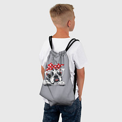 Рюкзак-мешок Бульдог в очках, цвет: 3D-принт — фото 2
