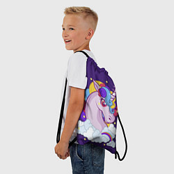 Рюкзак-мешок Единорог – покоритель воздуха, цвет: 3D-принт — фото 2