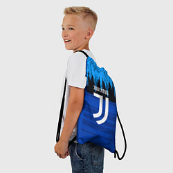 Рюкзак-мешок FC Juventus: Blue Abstract, цвет: 3D-принт — фото 2
