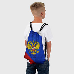 Рюкзак-мешок Россия: триколор, цвет: 3D-принт — фото 2