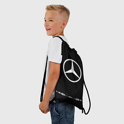 Рюкзак-мешок Mercedes: Black Abstract, цвет: 3D-принт — фото 2