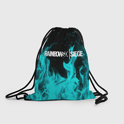 Рюкзак-мешок R6S: Turquoise Flame, цвет: 3D-принт