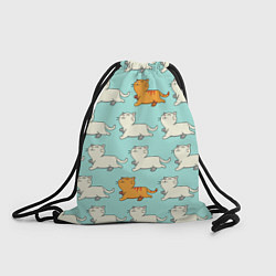 Рюкзак-мешок Облачные котейки, цвет: 3D-принт